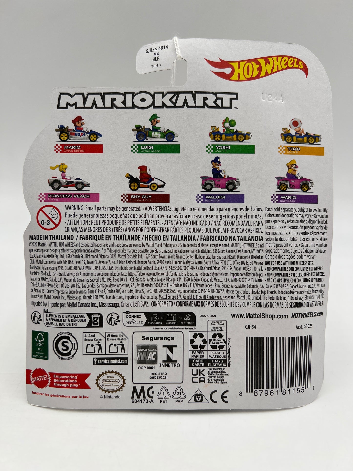 Hot Wheels Mario Kart Waluigi Badwagon 121A