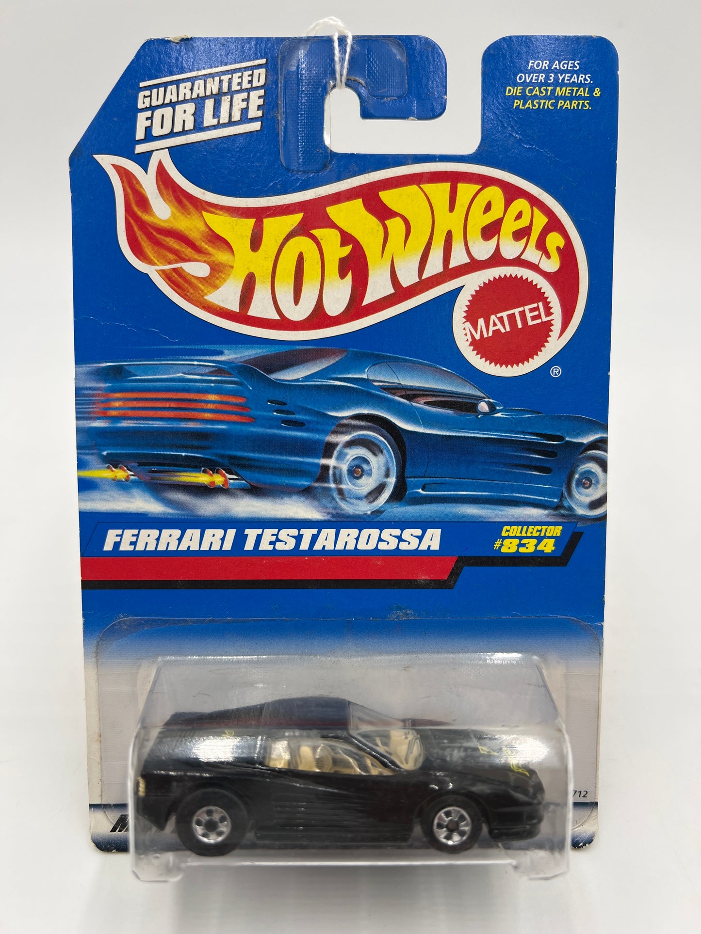 1998 Hot Wheels #834 Ferrari Testarossa Black BW Wheels *Car Not Perfect*