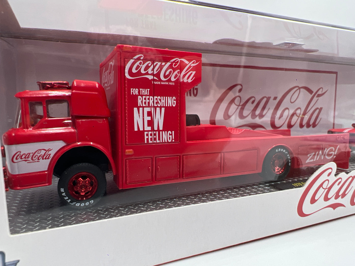 M2 Machines Auto Haulers CHASE Coca Cola 1970 Ford C-950 & 1966 Ford Mustang Gasser TW04