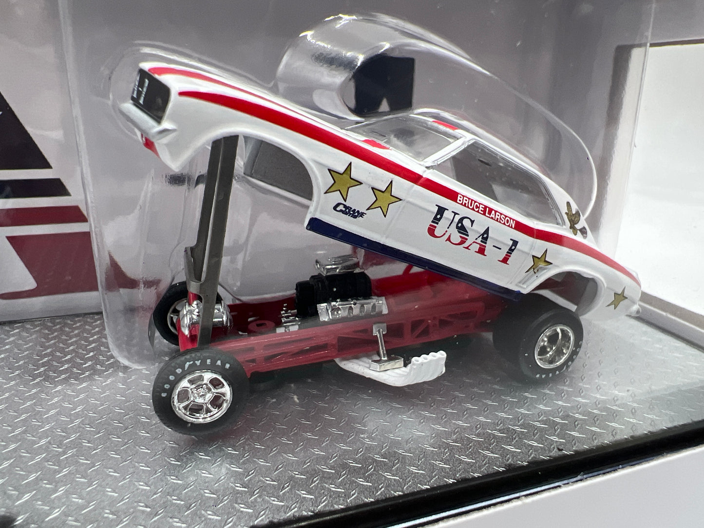 2025 M2 Machines Auto Haulers 1973 Chevrolet C30 Truck & 1969 Chevrolet Camaro Funny Car USA-1 S44