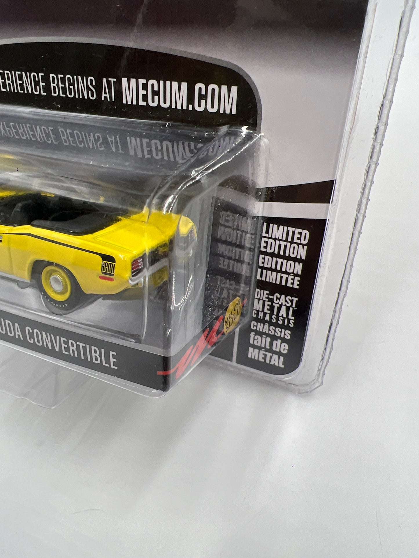 Greenlight Mecum Auctions 1970 Plymouth Hemi Cuda Convertible Yellow 178D