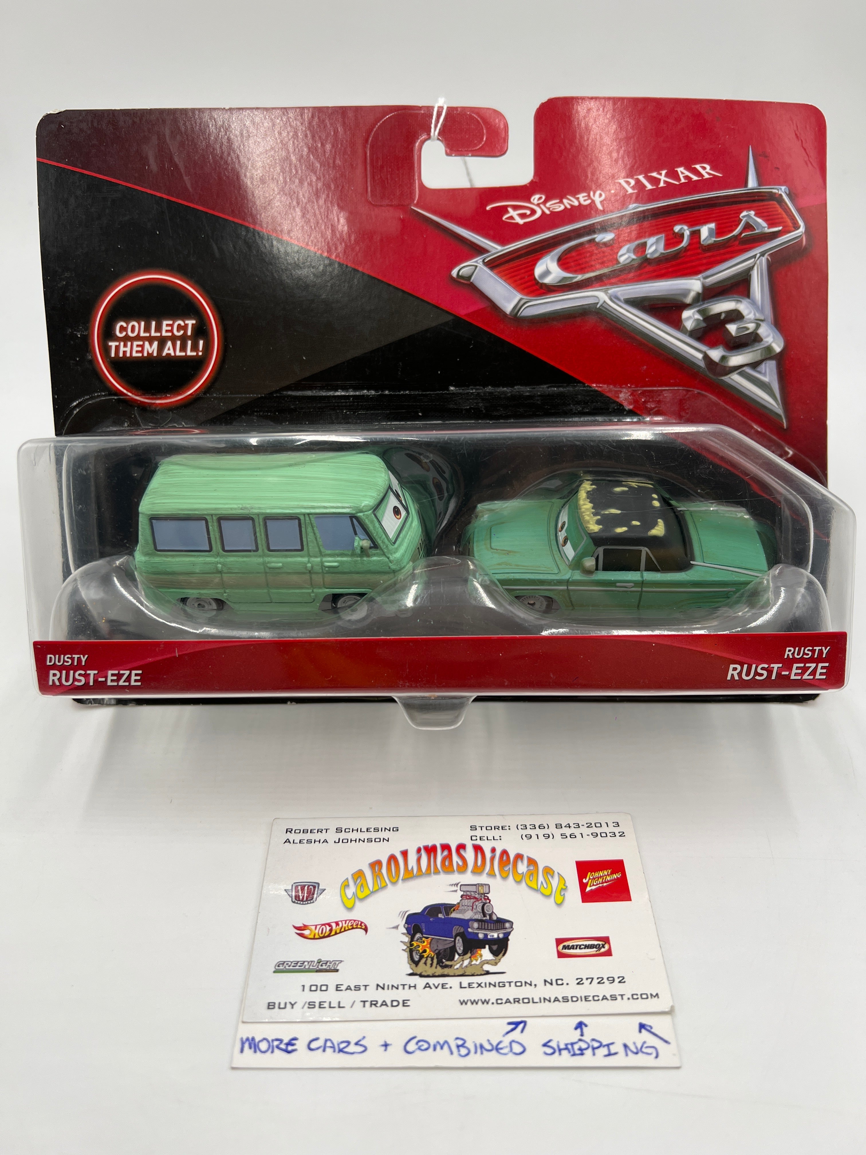 Disney Pixar Cars 3 Rust-eze 2 Pack Dusty & Rusty See Pics Loose