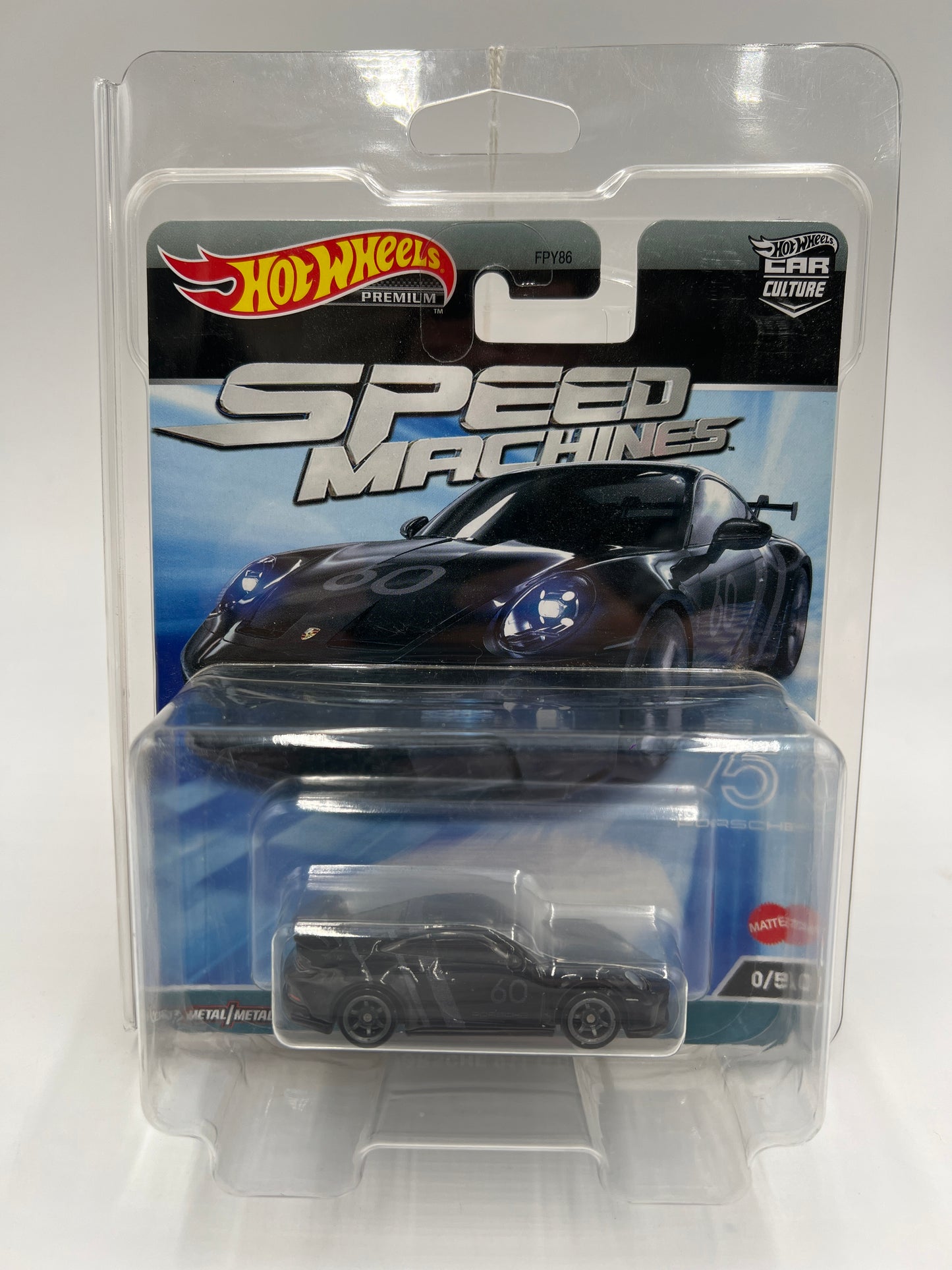 Hot Wheels Premium Car Culture Speed Machines CHASE #0 Porsche 911 GT3 Black W/Protector