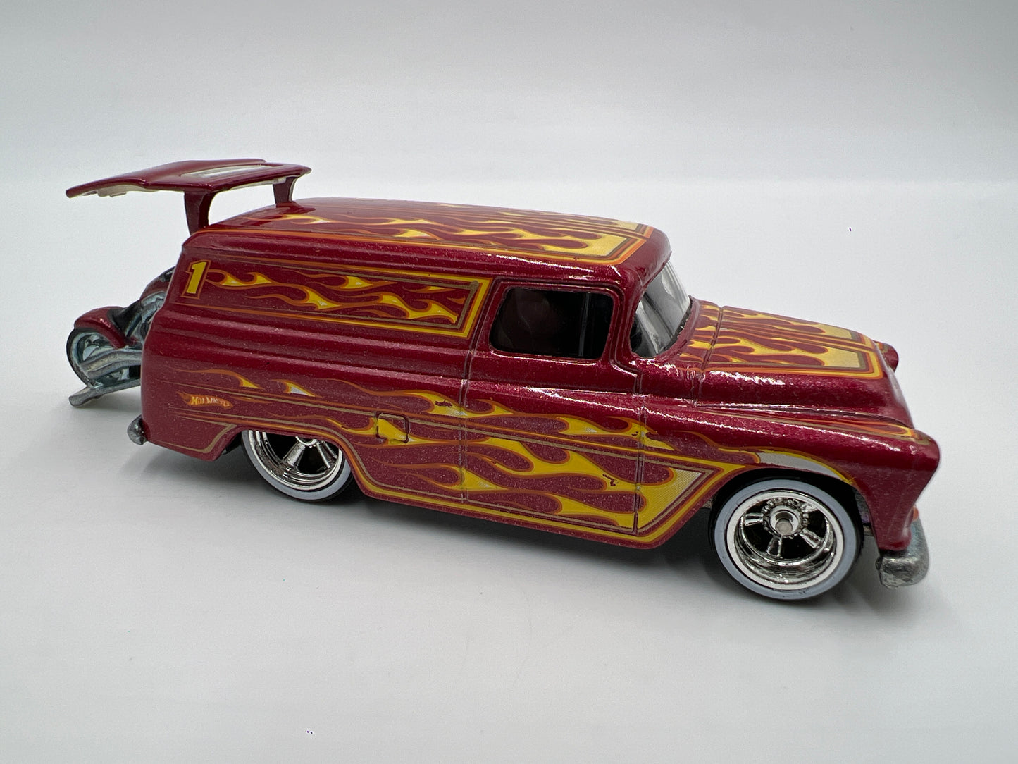 2009 Hot Wheels 1/64 Kmart Mail In Promo #1 55 Chevy Panel Red Loose