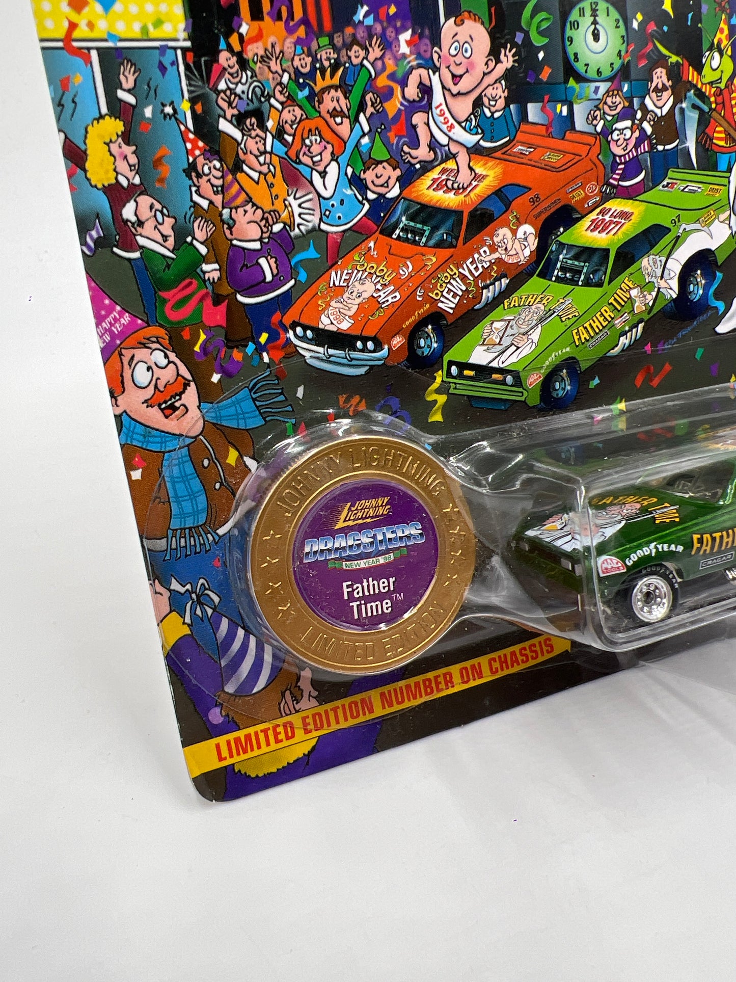 Johnny Lightning Dragsters New Year 98 #4229 Father Time Green 186C