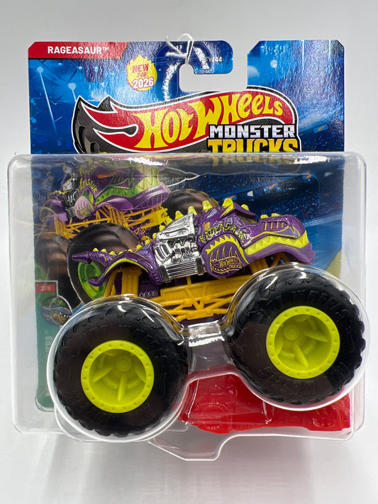 2026 Hot Wheels Monster Trucks Beast Bashers #2 Ragesaur 124D