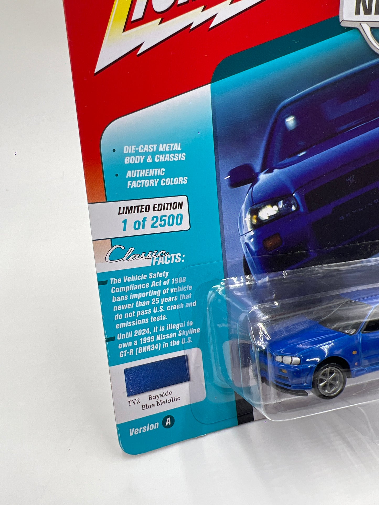 Johnny Lightning Classic Hold Collection Release 1 Version A Nissan Skyline GT-R BNR34 Blue 231A