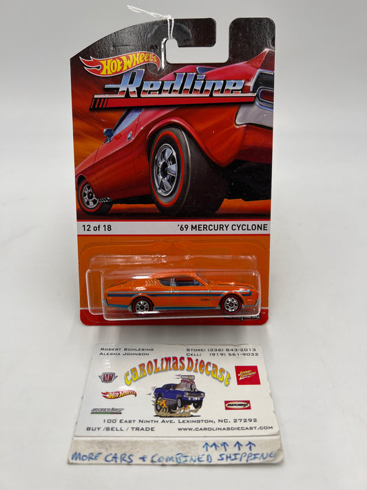 2015 Hot Wheels Redline #12 69 Mercury Cyclone Orange 158C