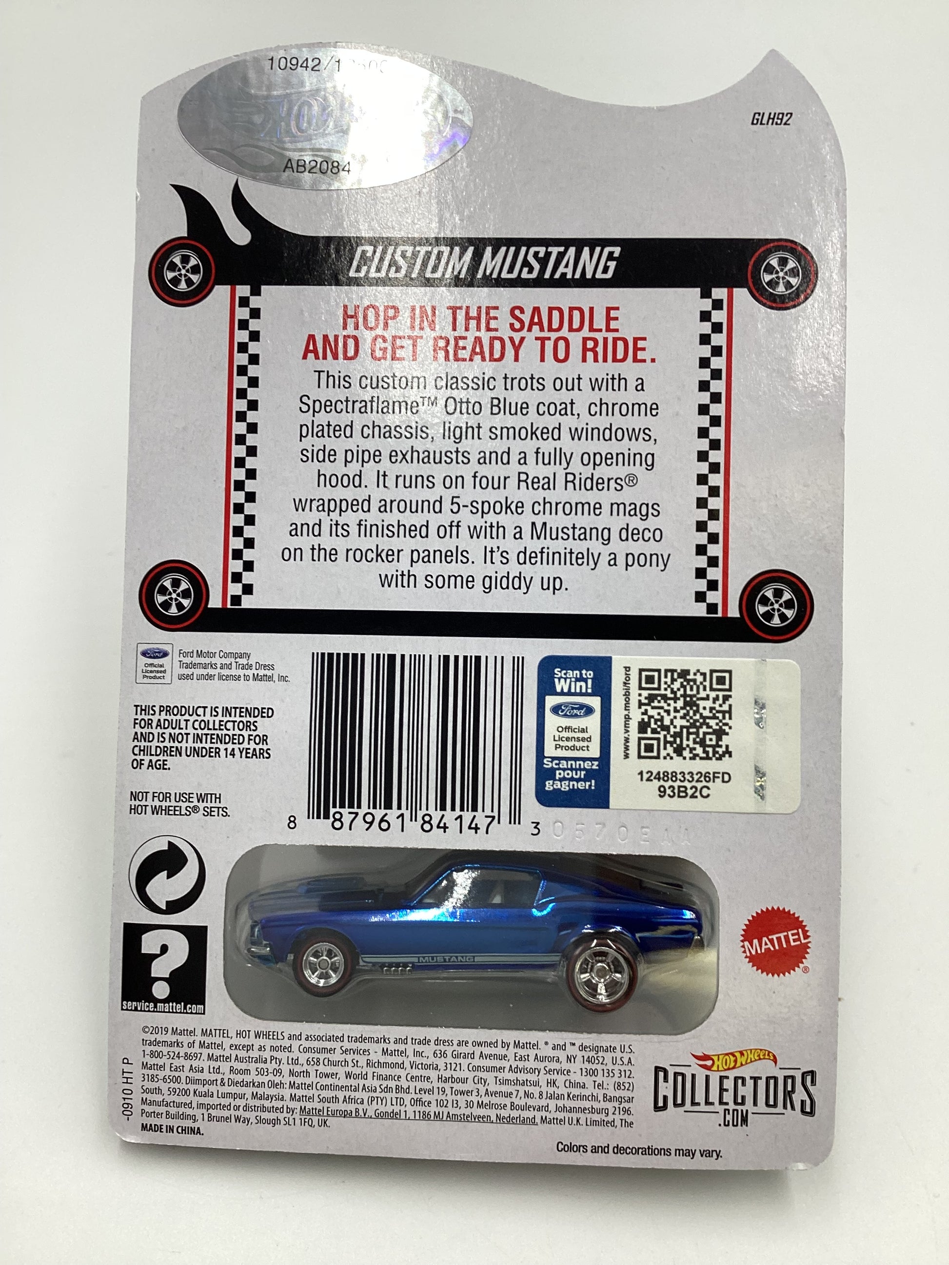 Hot Wheels Mustang 60 2025 67 Shelby GT500 3/5 L (Neuf avec emballage d Hot Wheels Mustang 60 2025 67 Shelby GT500 3/5 L (Neuf avec emballage d