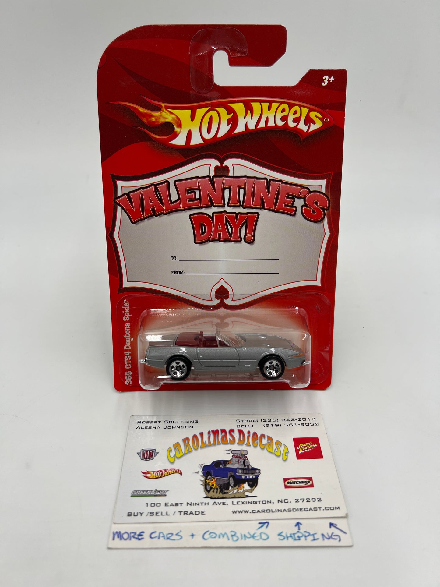 Hot Wheels Valentines Series 365 GTS4 Daytona Spider Silver W/Protector