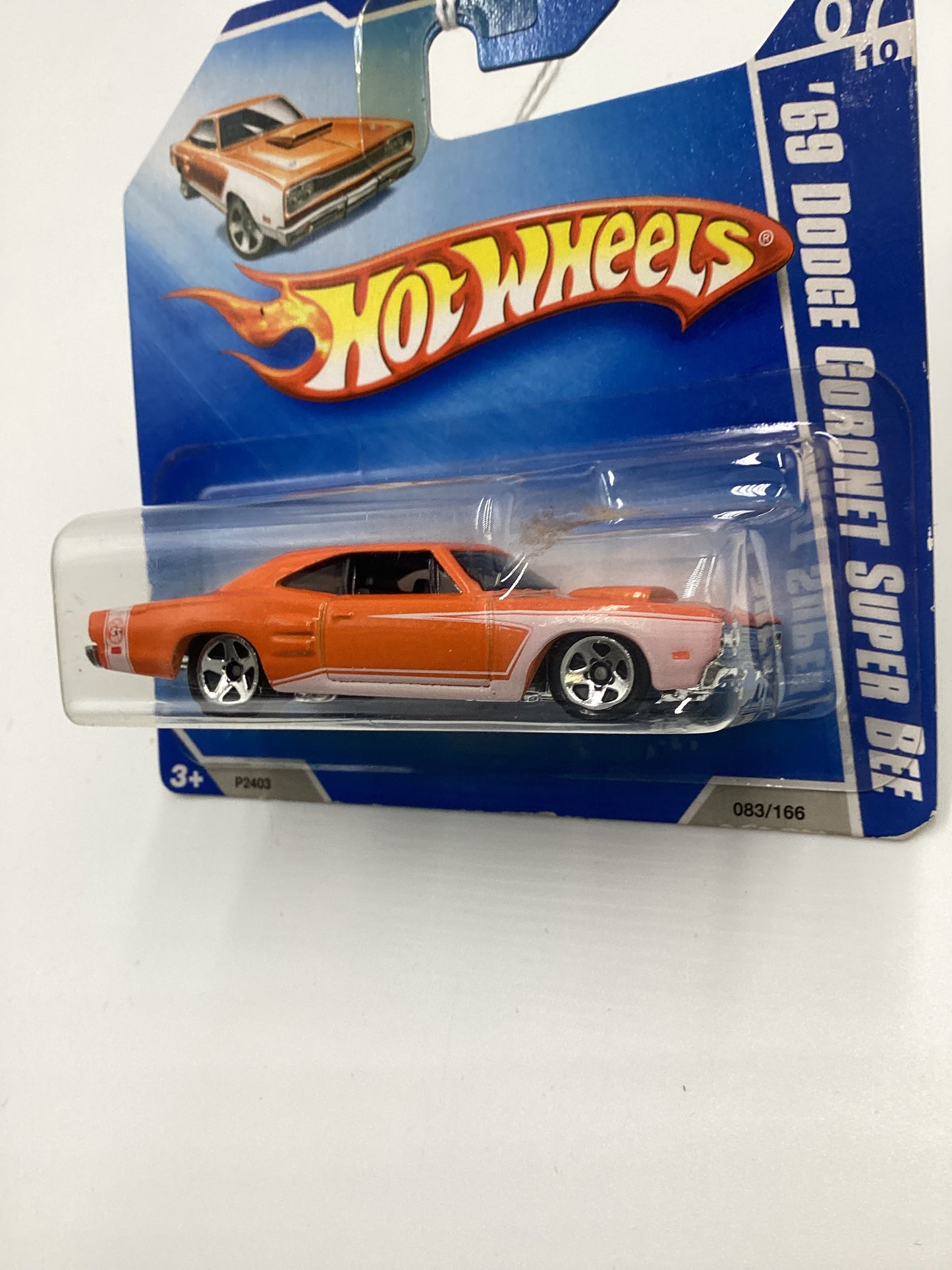 2009 Hot Wheels #083 69 Dodge Coronet Super Bee Orange Short Card