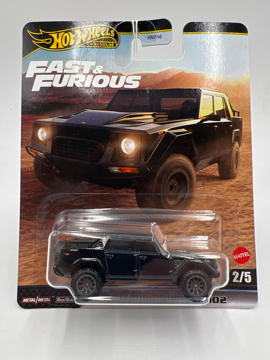 2025 Hot Wheels Premium Fast & Furious #2 Lamborghini LM002 Black 247D