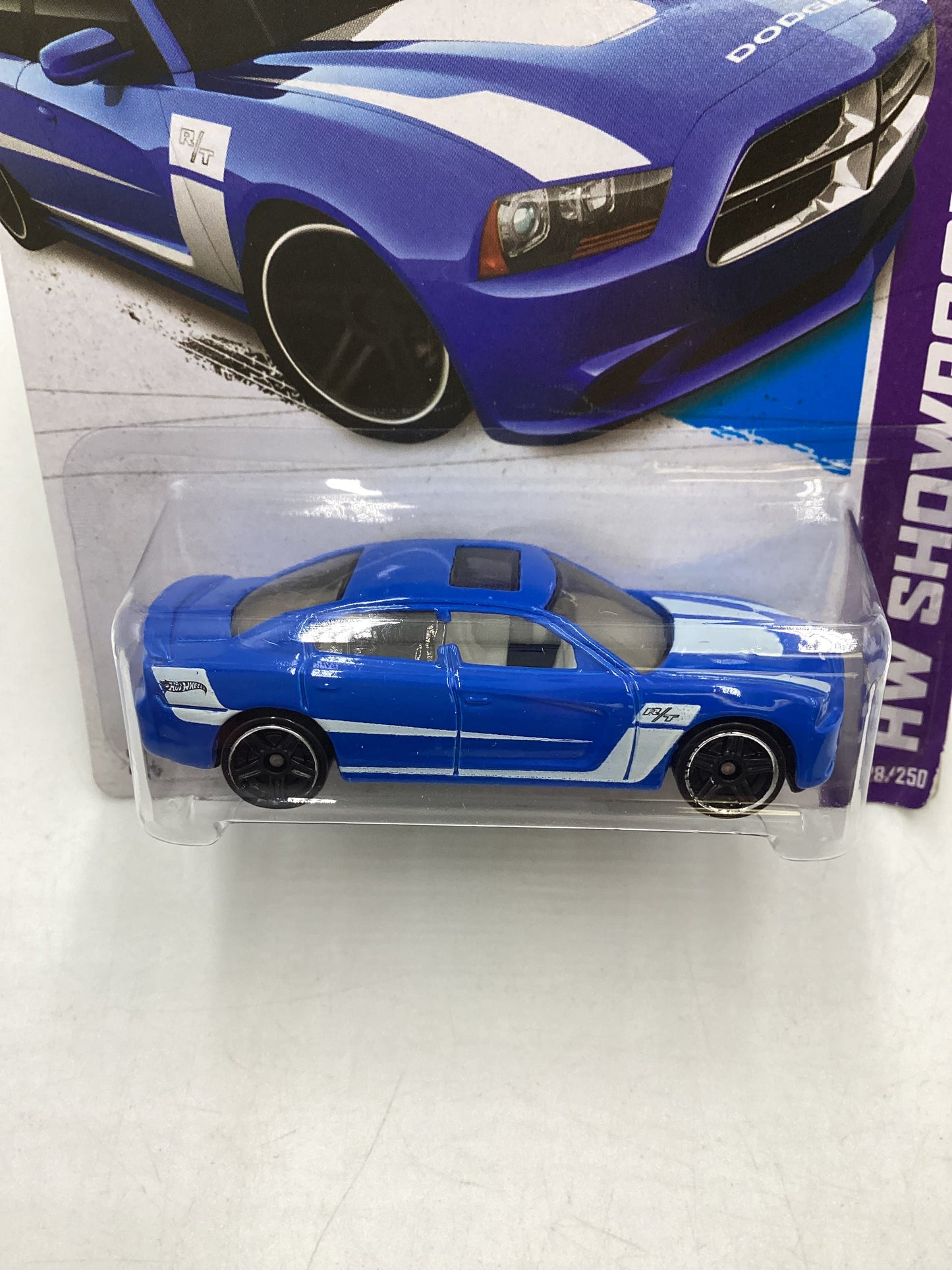 2013 Hot Wheels #228 Kmart Exclusive Blue 11 Dodge Charger R/T 237B