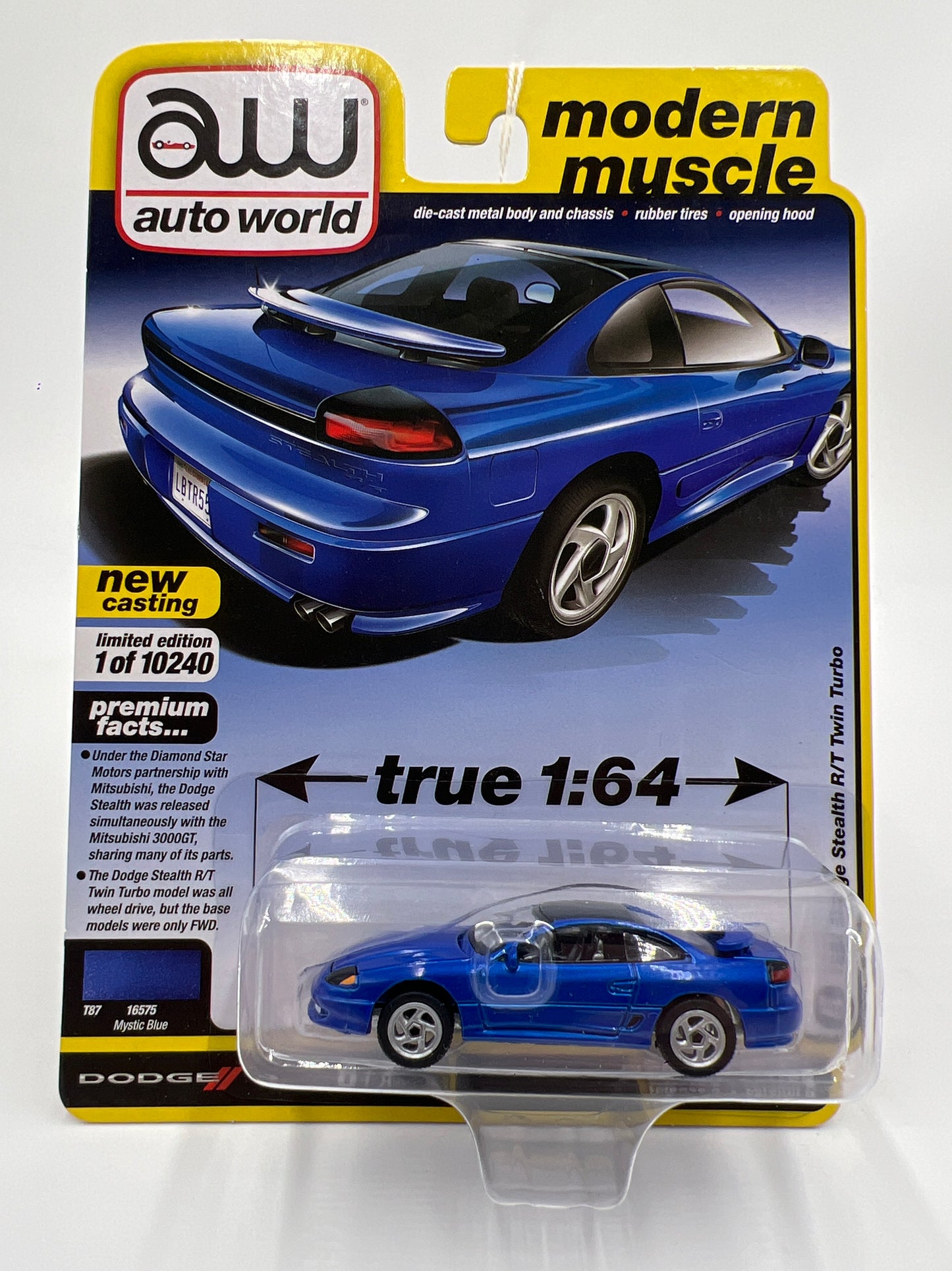 Auto World Modern Muscle Release 5 Version B 1991 Dodge Stealth R/T Twin Turbo Mystic Blue 184B