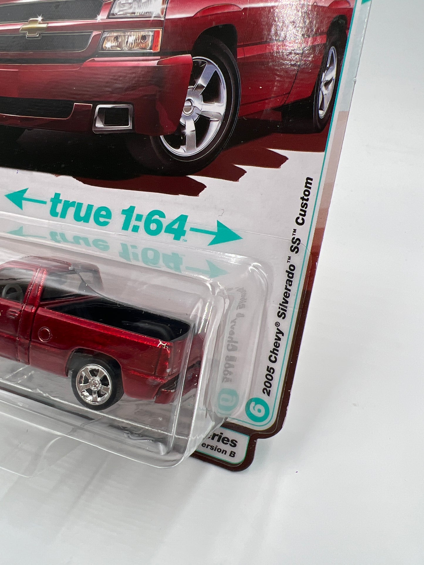2025 Auto World Muscle Trucks Release 1 Version B 2005 Chevy Silverado SS Custom Red Cateye 185D
