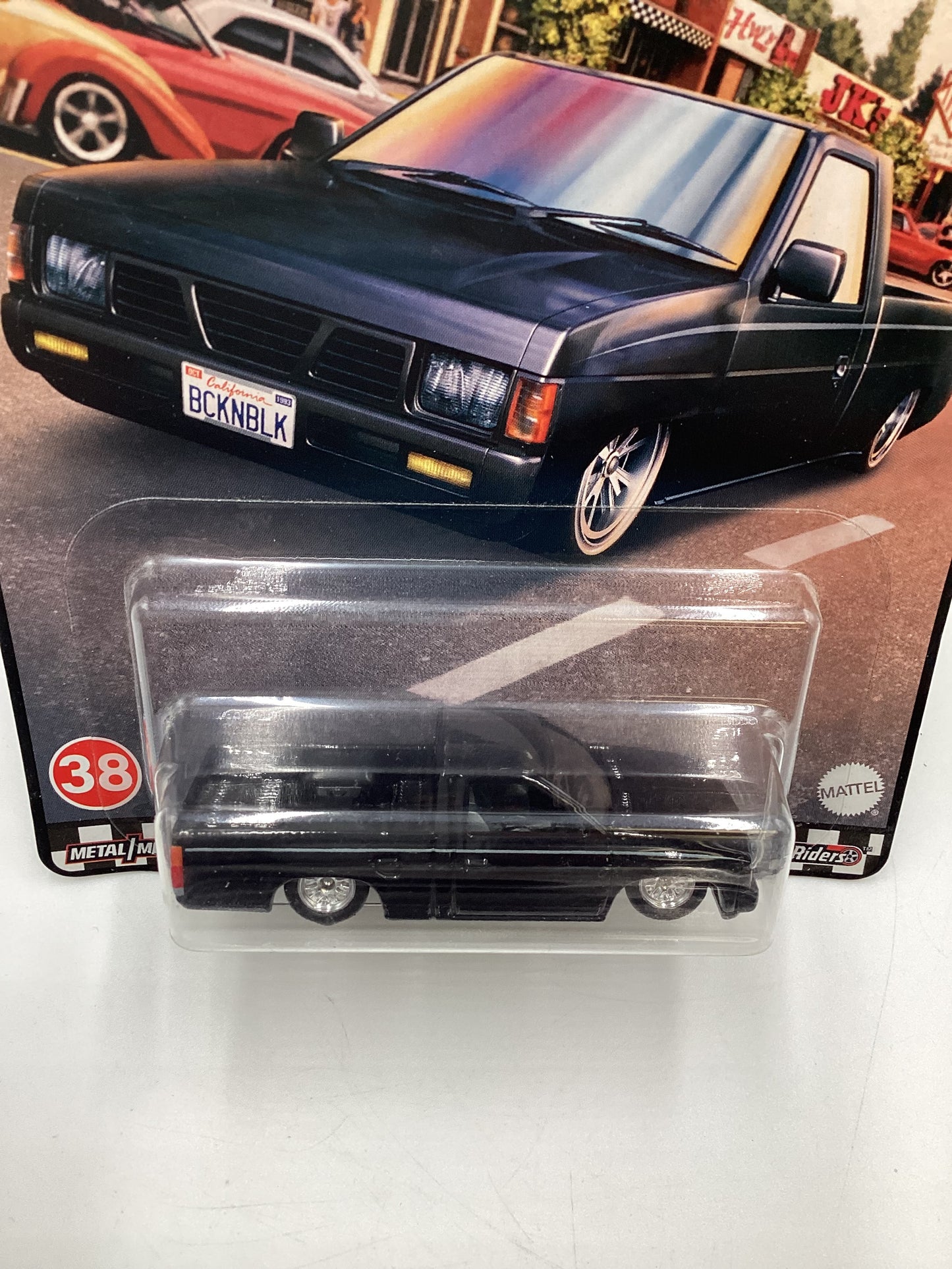 Hot Wheels Premium Boulevard #38 Custom ‘93 Nissan Hardbody Black w/ protector