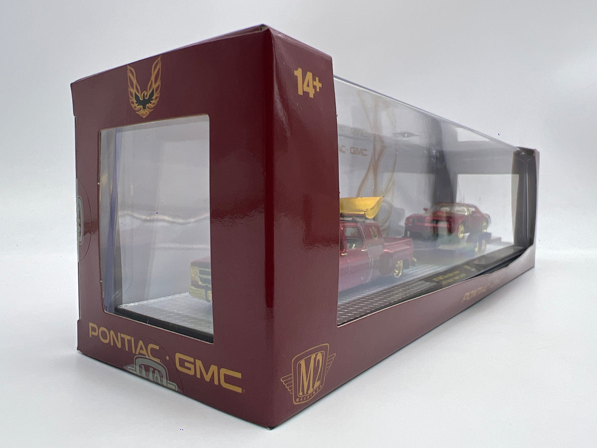 M2 Machines Auto Haulers R96 CHASE 1977 GMC Sierra 3500 & 1977 Pontiac Firebird Trans Am