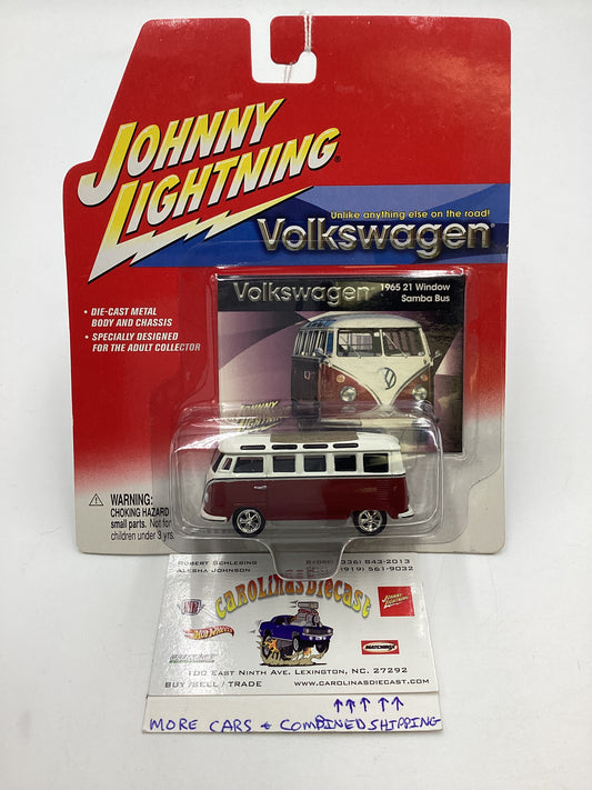 Johnny Lightning Volkswagen Series 1953 Samba Bus Red /White 220G