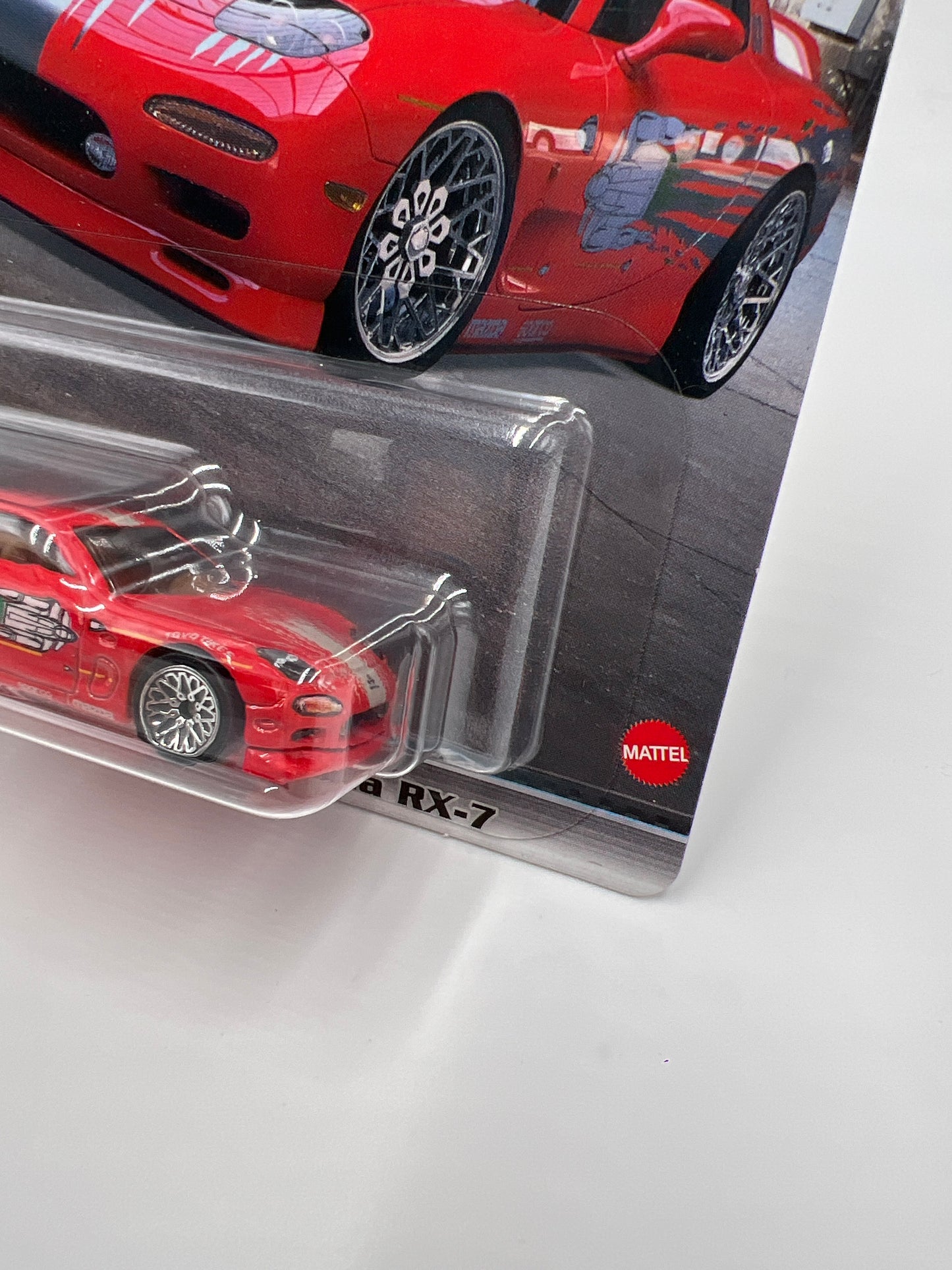 Hot Wheels Fast & Furious Full Force #1 95 Mazda RX-7 Red W/Protector