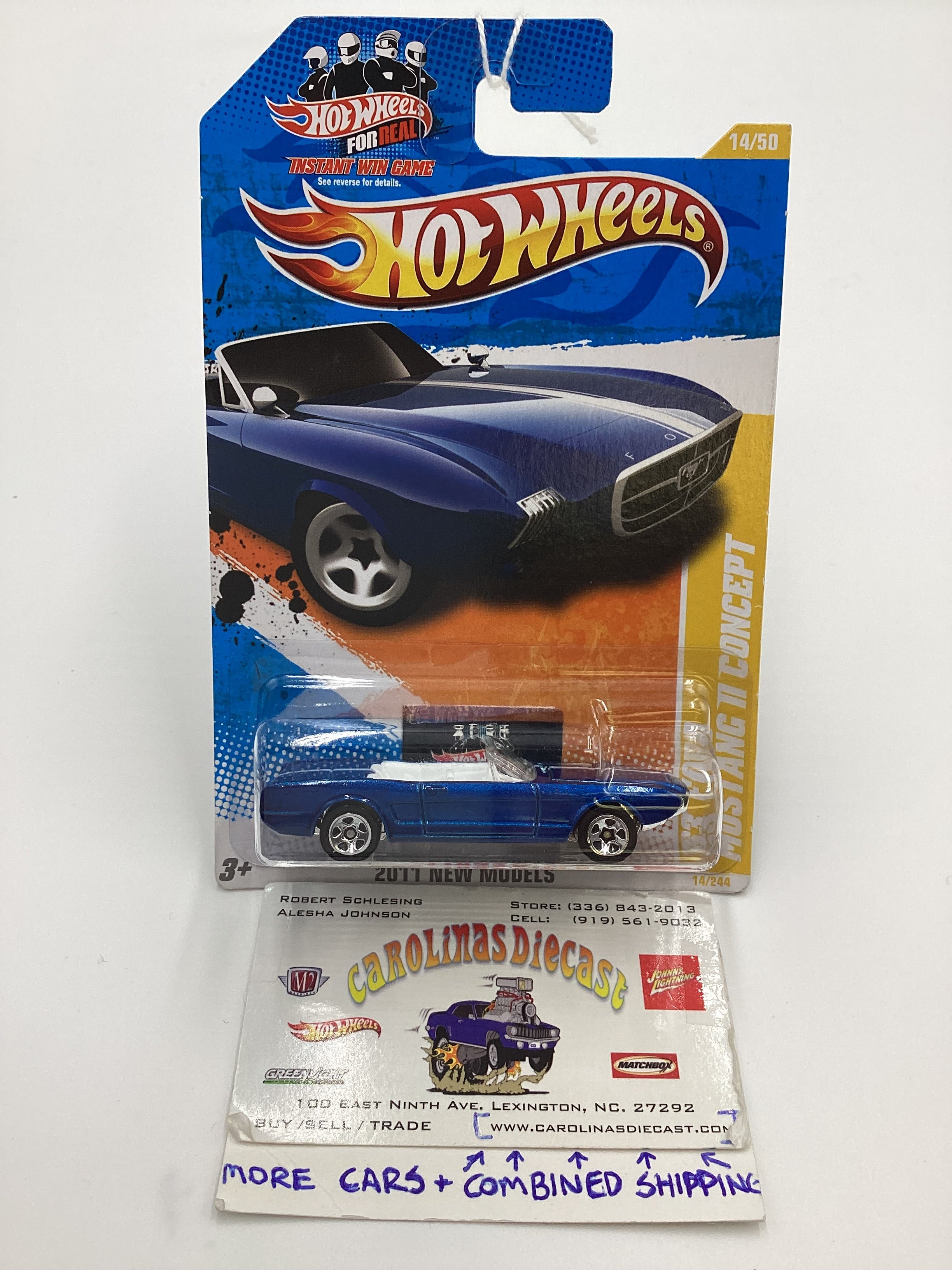 2011 Hot Wheels 14 63 Ford Mustang II Concept Blue 24G carolinasdiecast