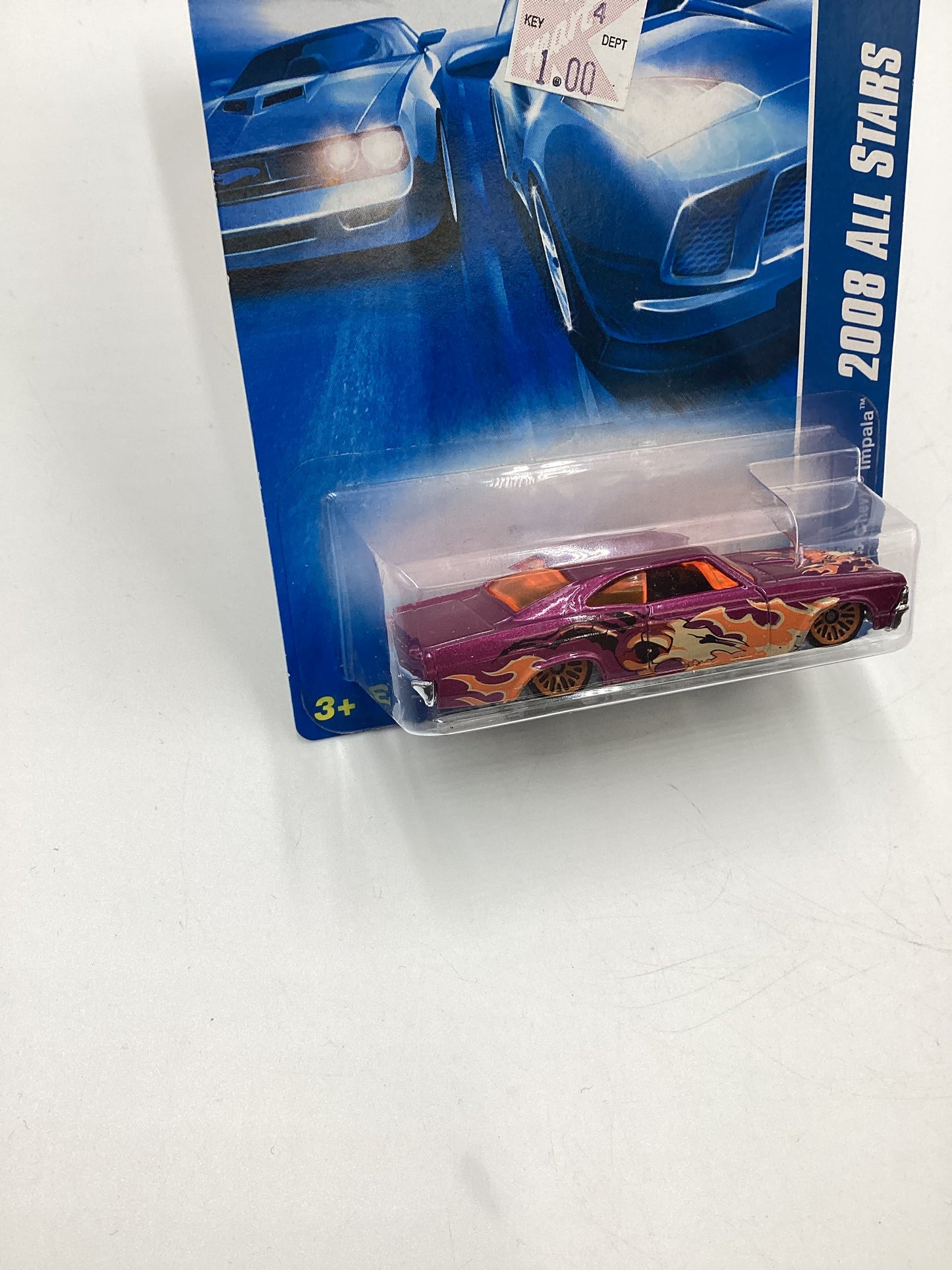 2008 Hot Wheels All Stars #58 65 Chevy Impala Purple Bad J Hook