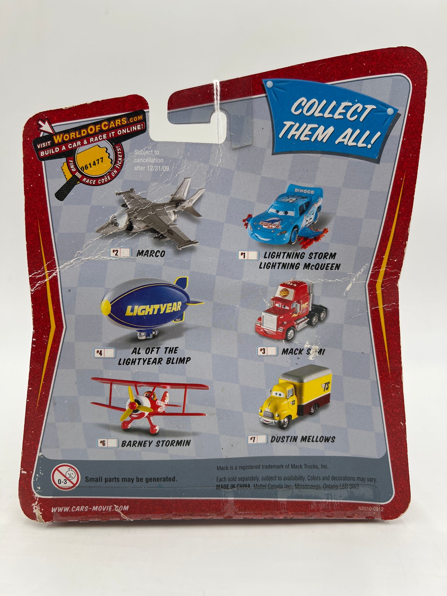 Disney Pixar The World Of Cars Race O Rama #6 Mega Size Barney Stormin 139H