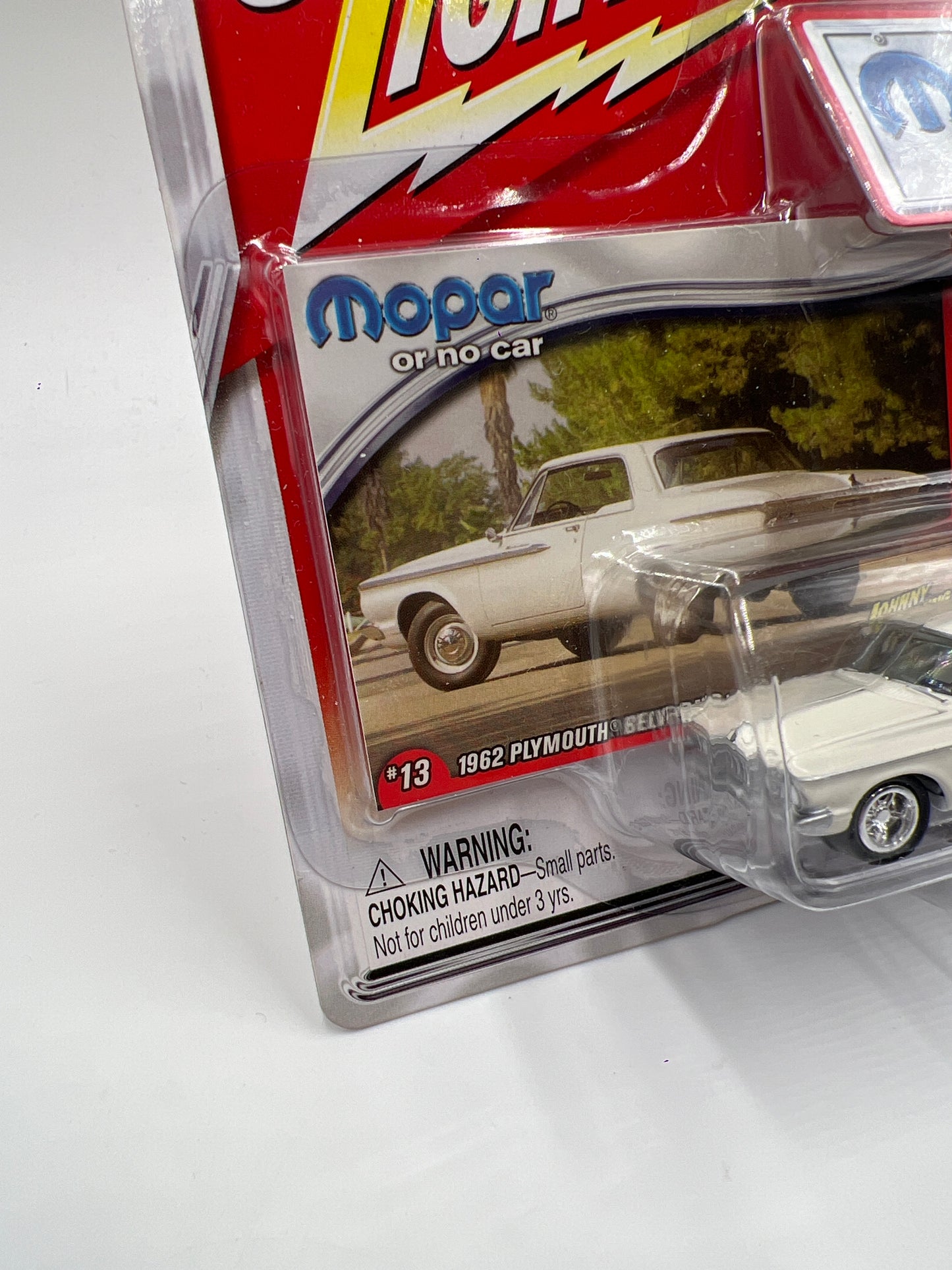Johnny Lightning White Lightning Chase Mopar Or No Car #13 1962 Plymouth Belvedere White