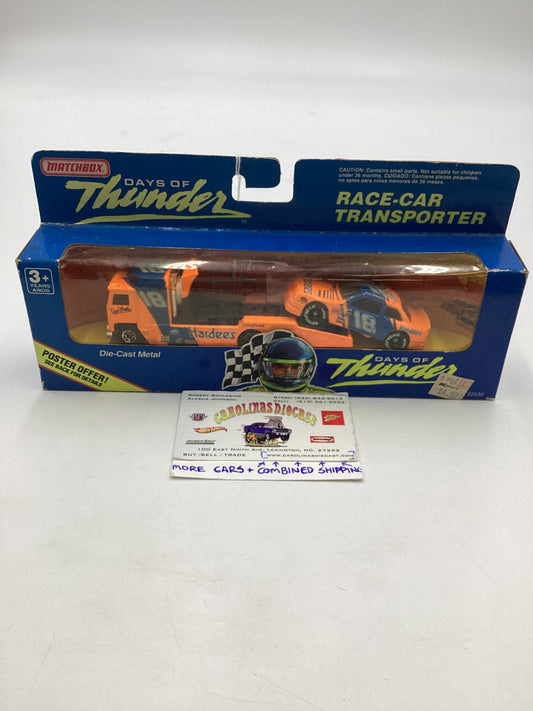 Matchbox Days of Thunder #32530 Race Car Transporter Hardees SR