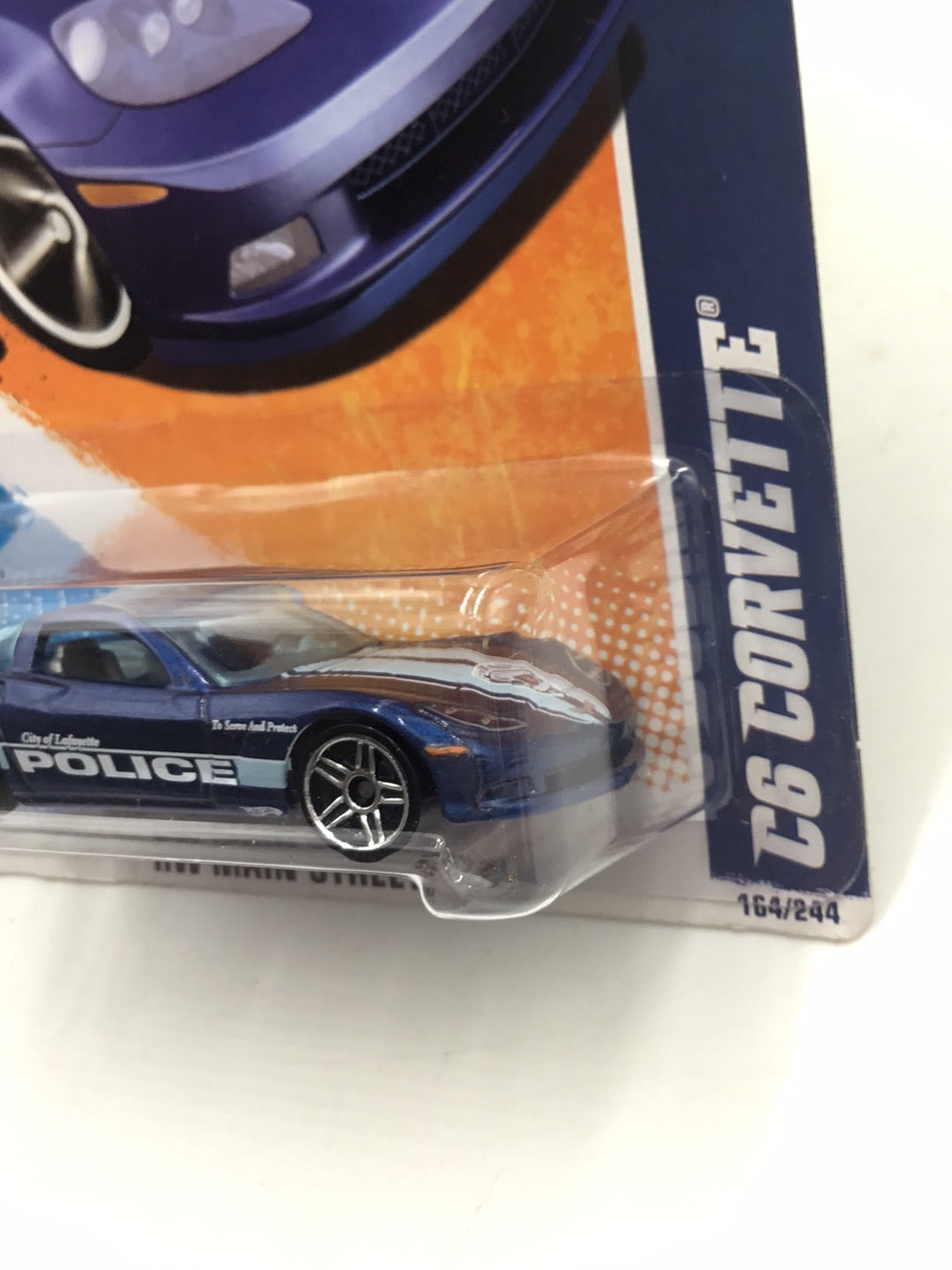 2011 Hot Wheels #164 C6 Corvette (Blue) FF4