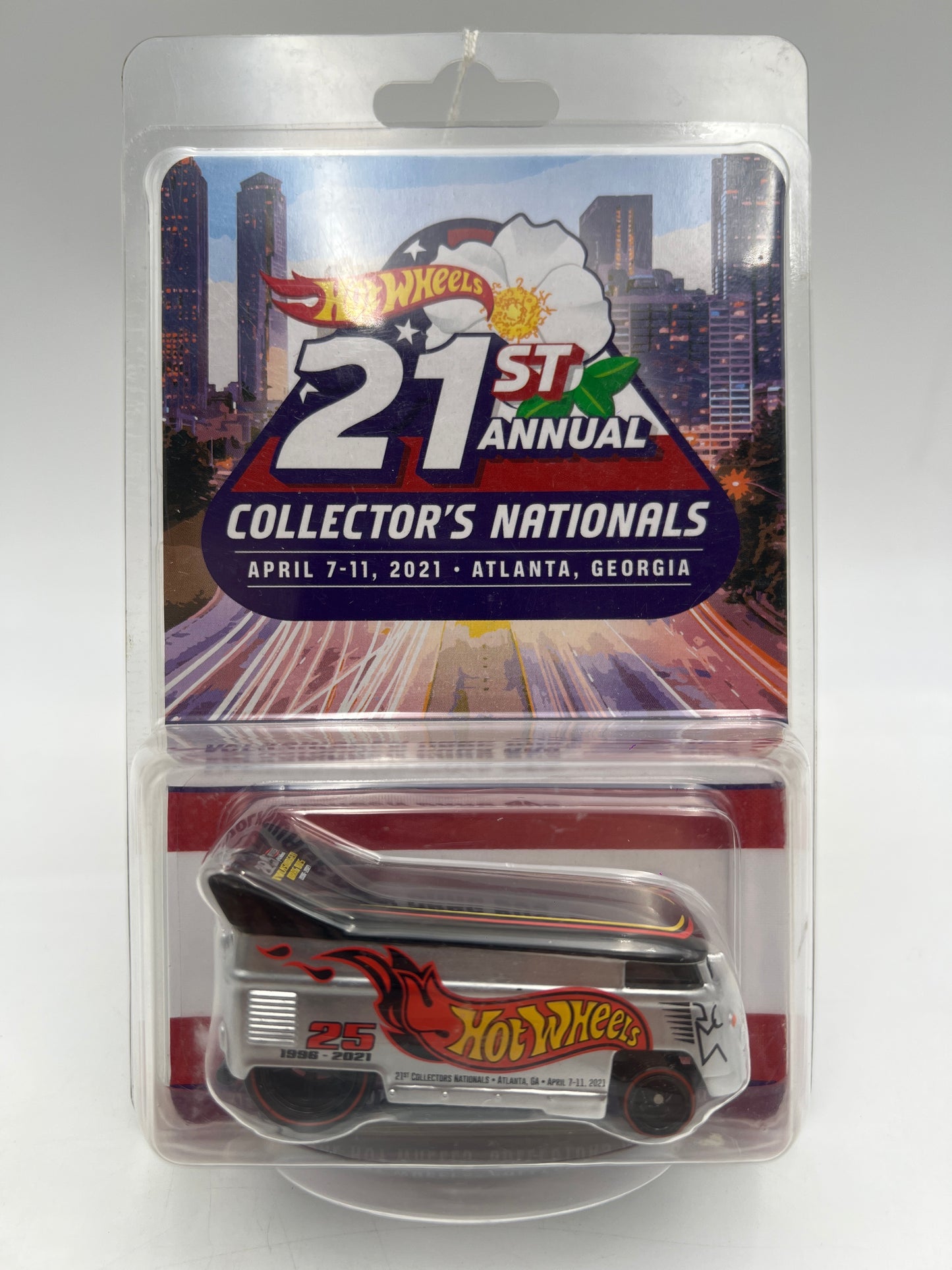 2021 Hot Wheels 21st Annual Collectors Nationals #2396/4000 Volkswagen Drag Bus W/Protector