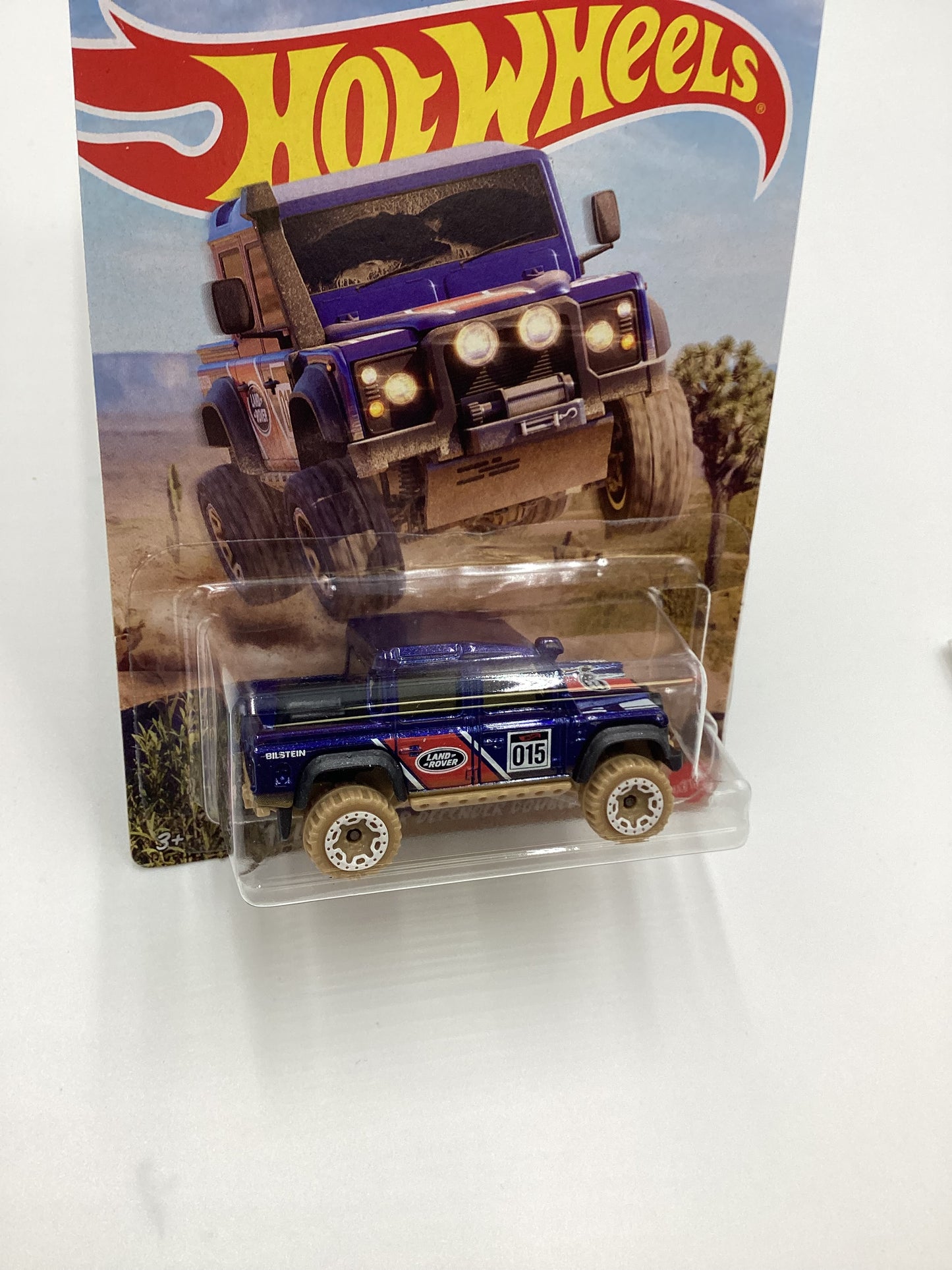 2023 Hot wheels Off Road Mud Runners #4 15 Land Rover Defender Double Cab Blue 160B