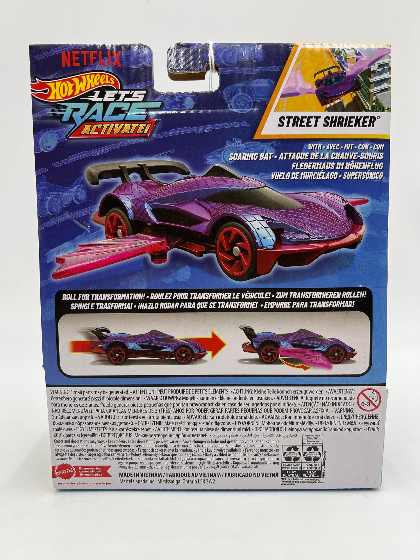 Hot Wheels 1/32 Scale Lets Race Activate Street Shrieker Purple