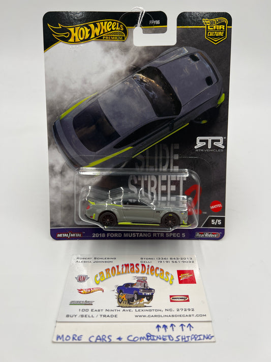 2024 Hot Wheels Car Culture Slide Street 2 #5 18 Ford Mustang RTR Spec 5 Gray 241E