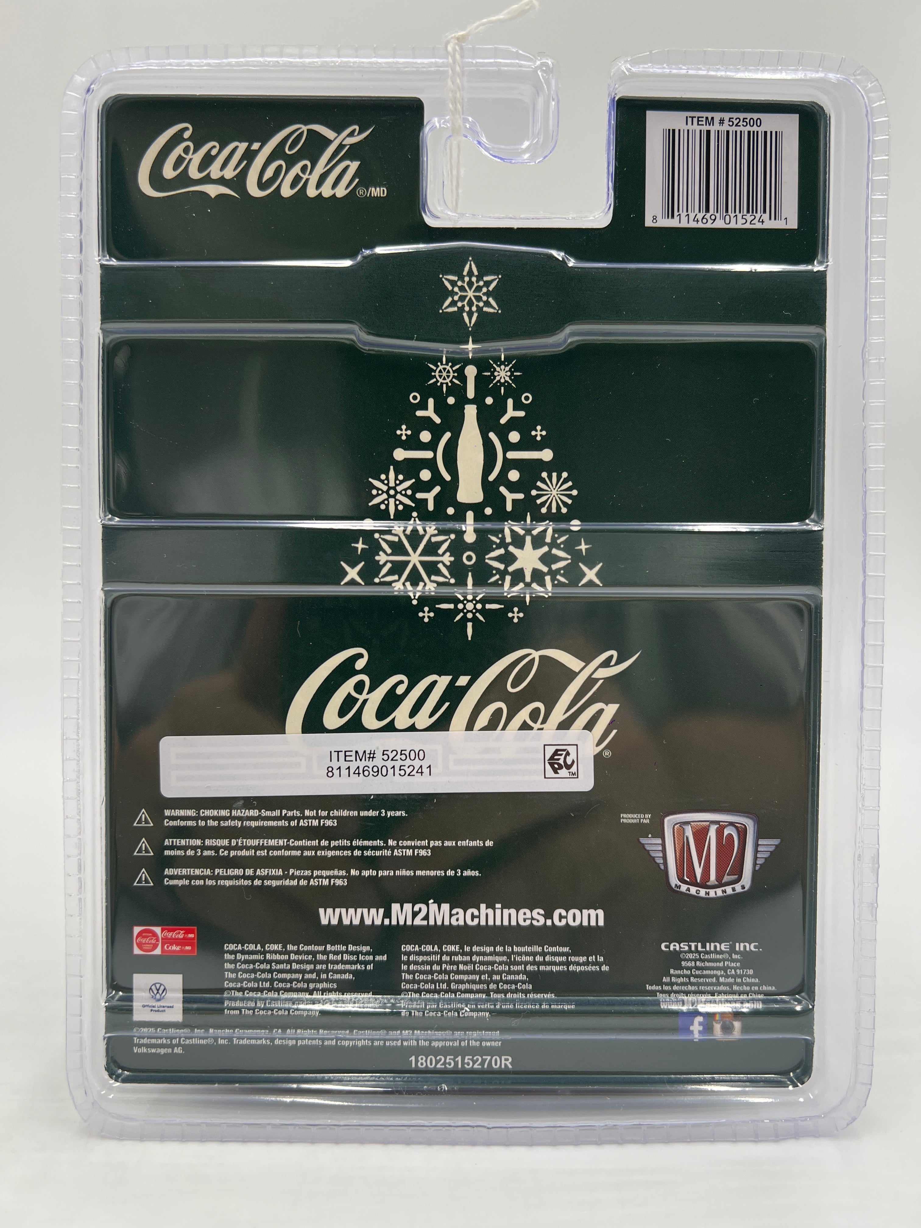 2025 M2 Machines Coca Cola Holidays 1961 VW Double Cab Truck USA