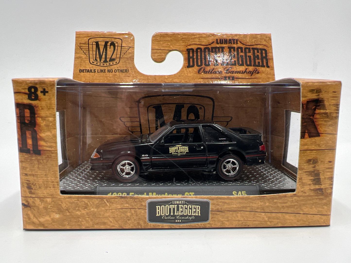 M2 Machines Bootlegger 1988 Ford Mustang GT Black S45
