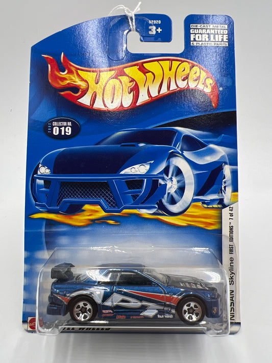 2002 Hot Wheels First Editions #19 Nissan Skyline Blue 5SP