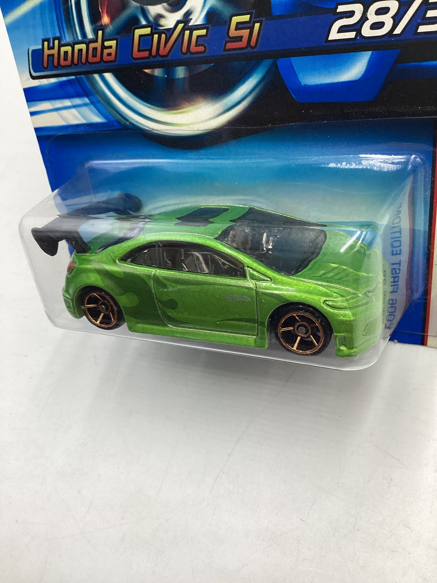 2006 Hot wheels #028 Faster Than Ever Green Honda Civic Si