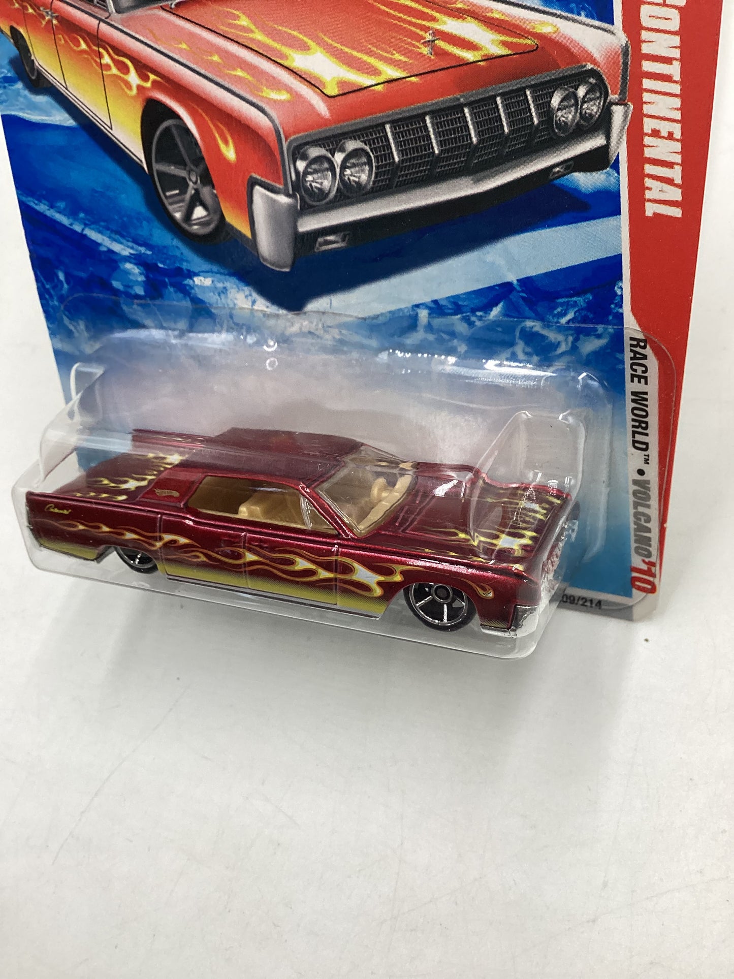 2010 Hot Wheels #209 Red 64 Lincoln Continental 45B