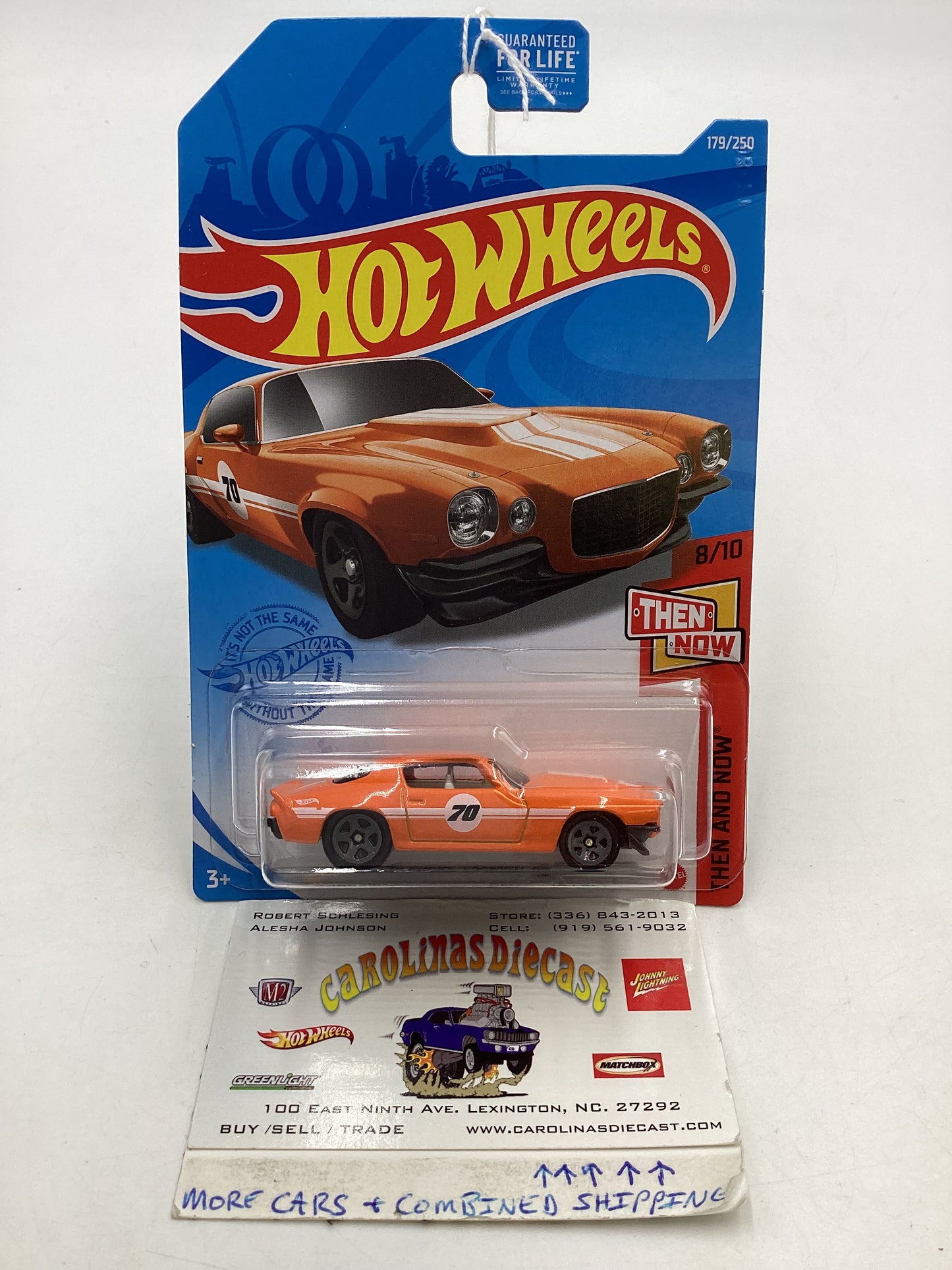 2021 hot wheels #179 Orange 70 Chevy Camaro RS 2H