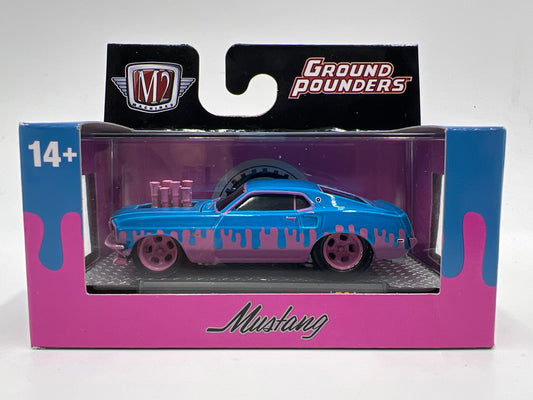 M2 Machines Ground Pounders CHASE 1969 Ford Mustang GT Blue/Pink R31