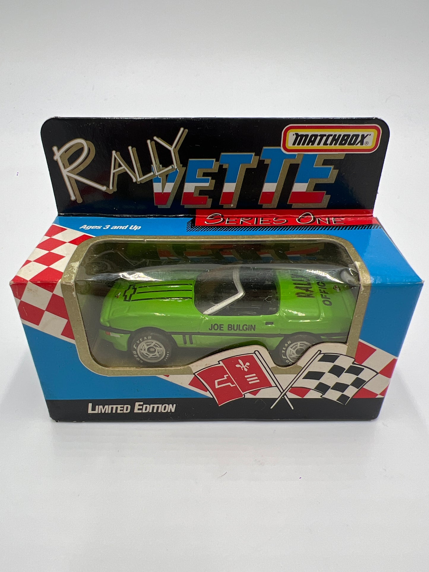 Matchbox A Whales Project Rally Vette Series 1 1987 Corvette Joe Bulgin Green