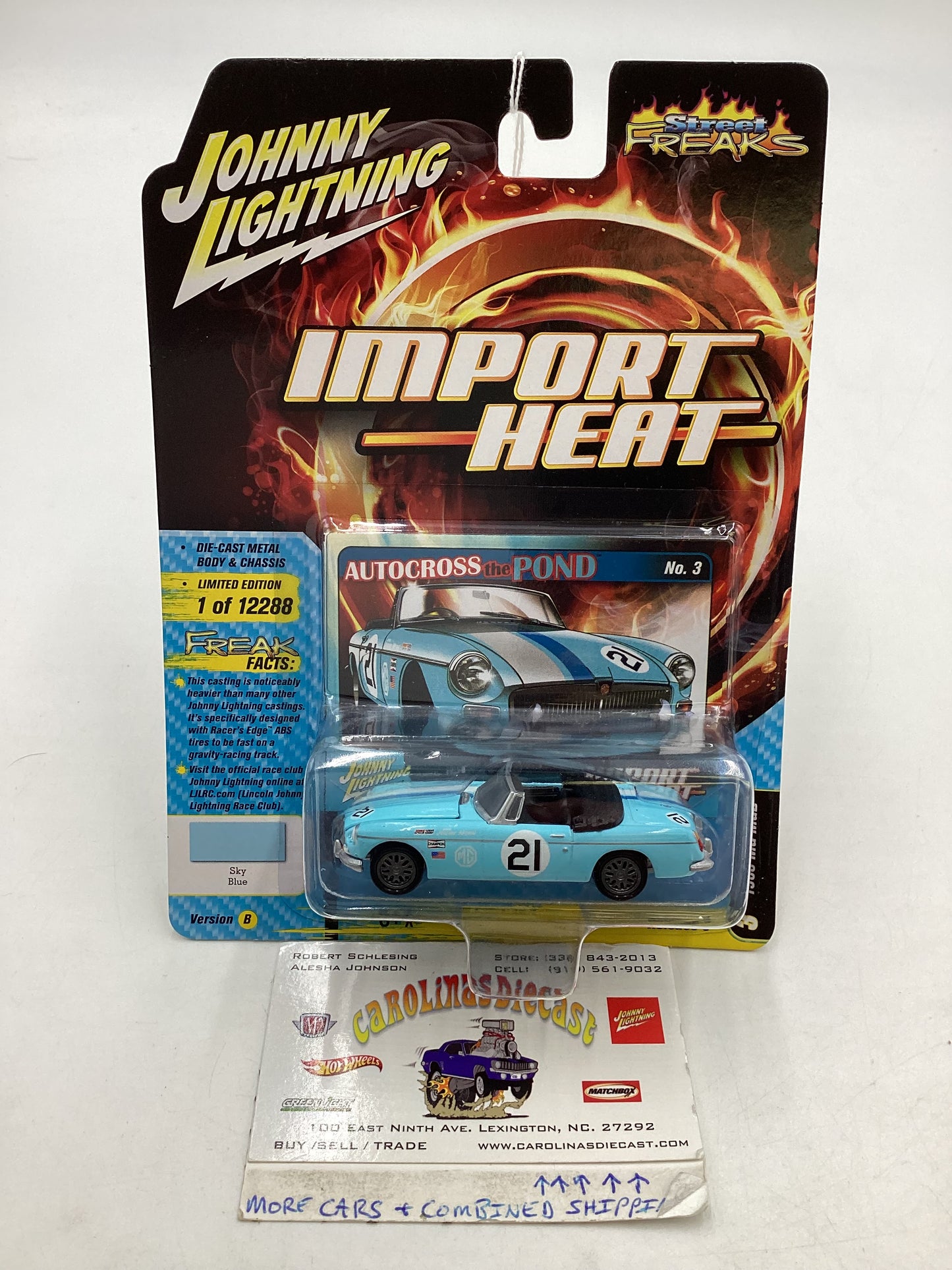 Johnny lightning Street freaks Import Heat 1963 MG MGB Light Blue 230F