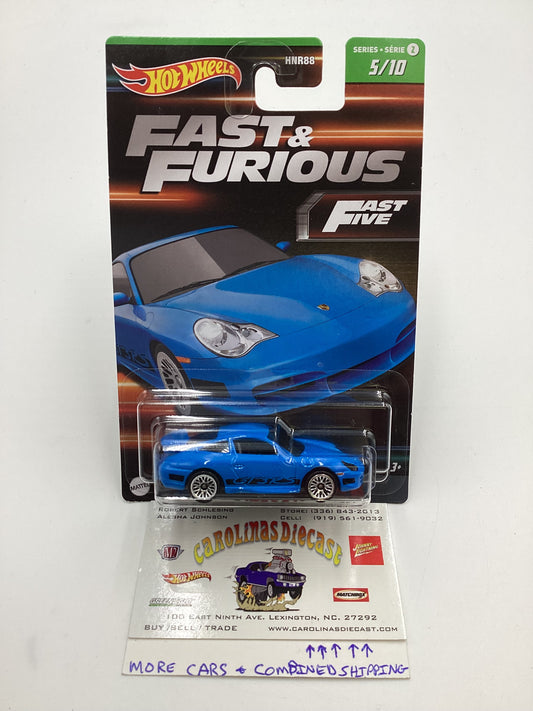 2023 Hot Wheels Fast & Furious Series 2 #5 Porsche 911 GT3 RS Blue W/protector