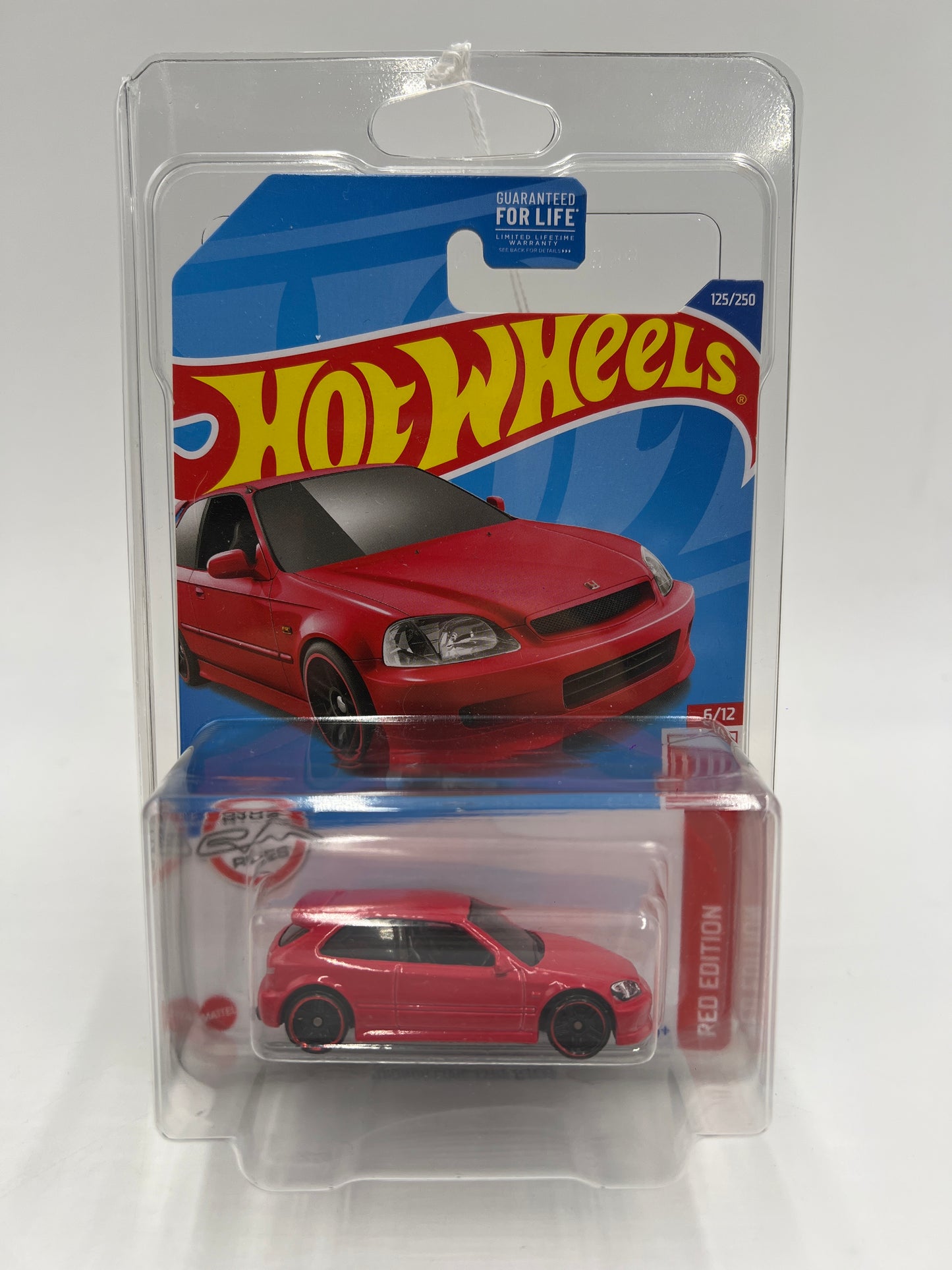 2021 Hot Wheels Target Exclusive Red Edition #125 99 Honda Civic Type R EK9 Red W/Protector