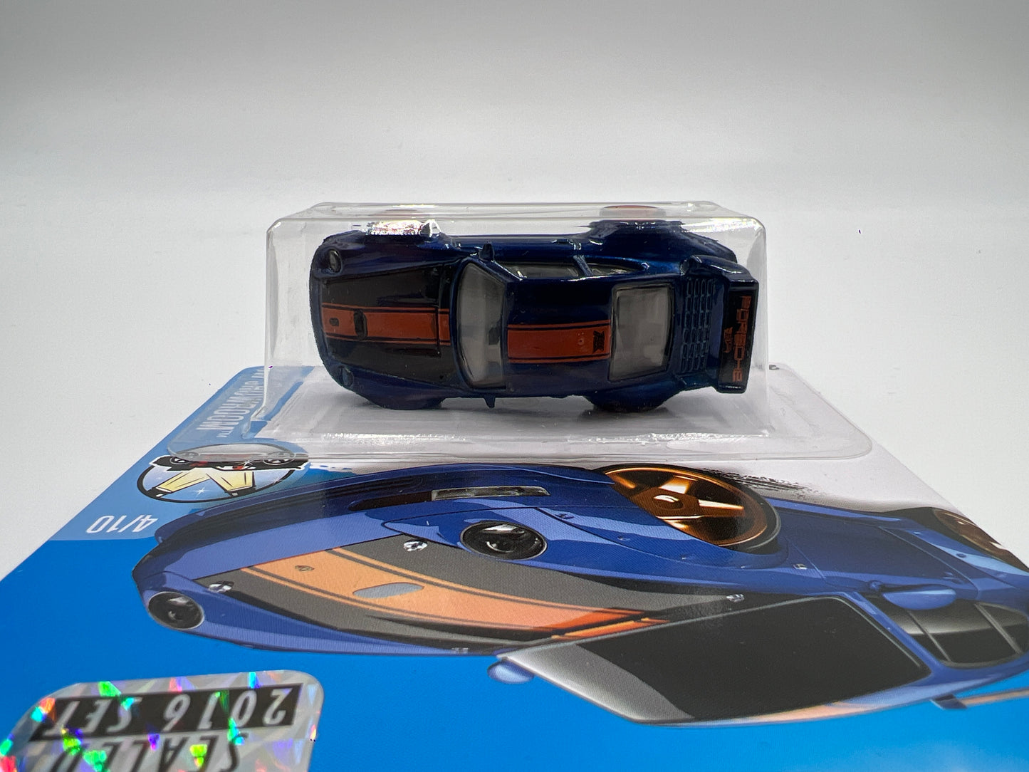 2016 Hot Wheels Factory Sealed Super Treasure Hunt #114 Porsche 993 GT2 Half Cage Blue (Reglued Blister) W/Protector