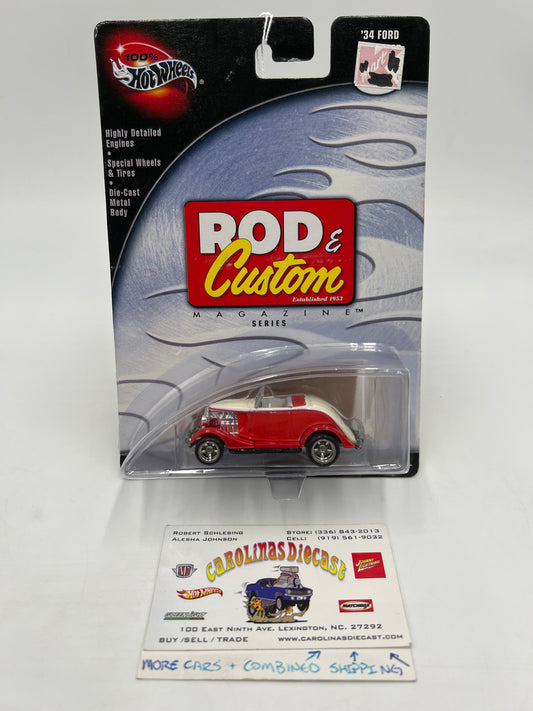 Hot Wheels Premium 100% Rod & Custom #3 34 Ford Red/White SR