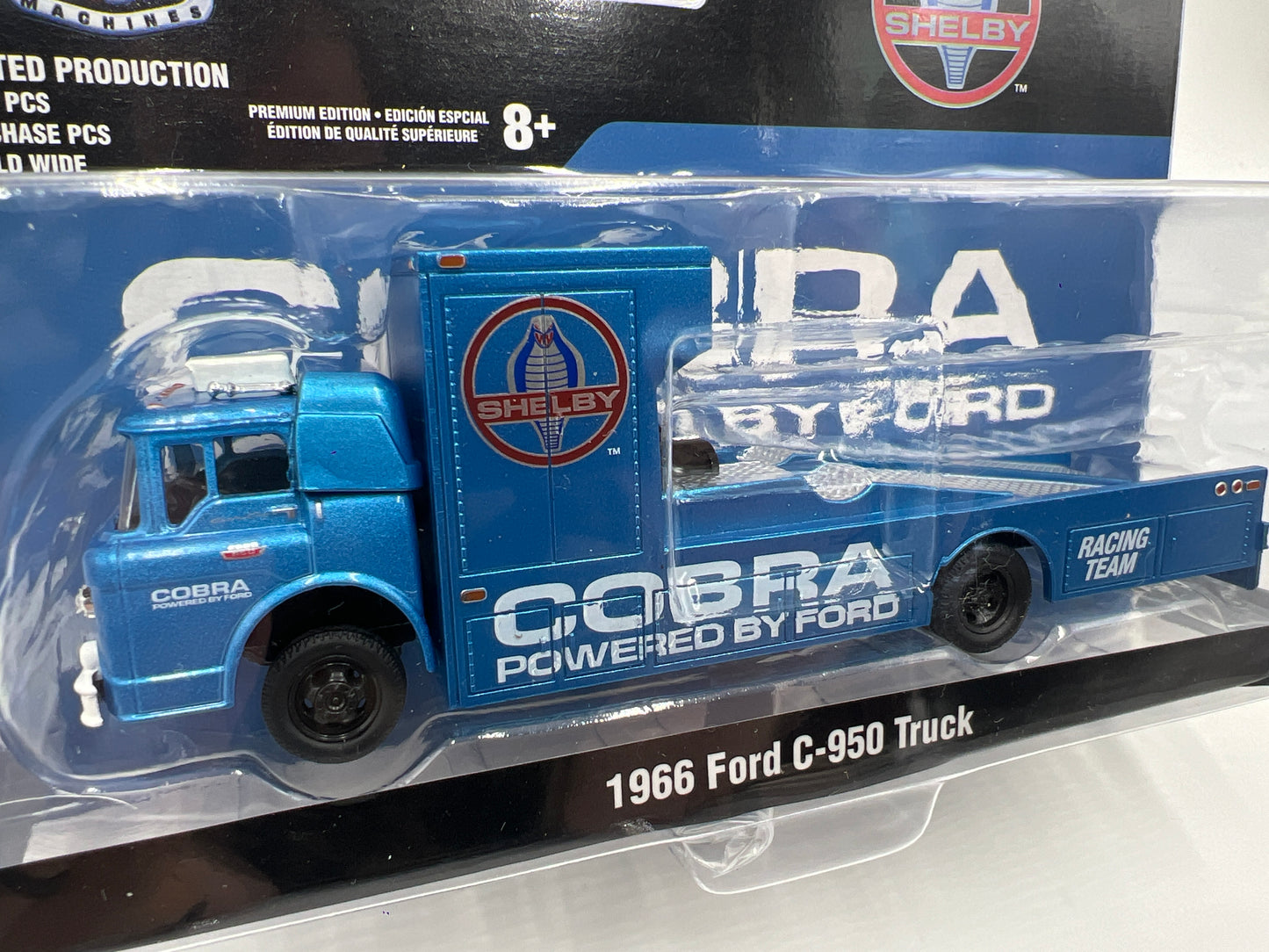 M2 Machines Ramp Truck Cobra Racing Team 1966 Ford C-950 Truck Blue 199B
