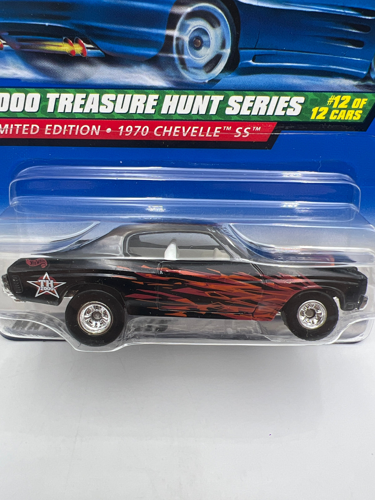 2000 Hot Wheels Treasure Hunt Real Riders #60 1970 Chevelle SS Black/Red