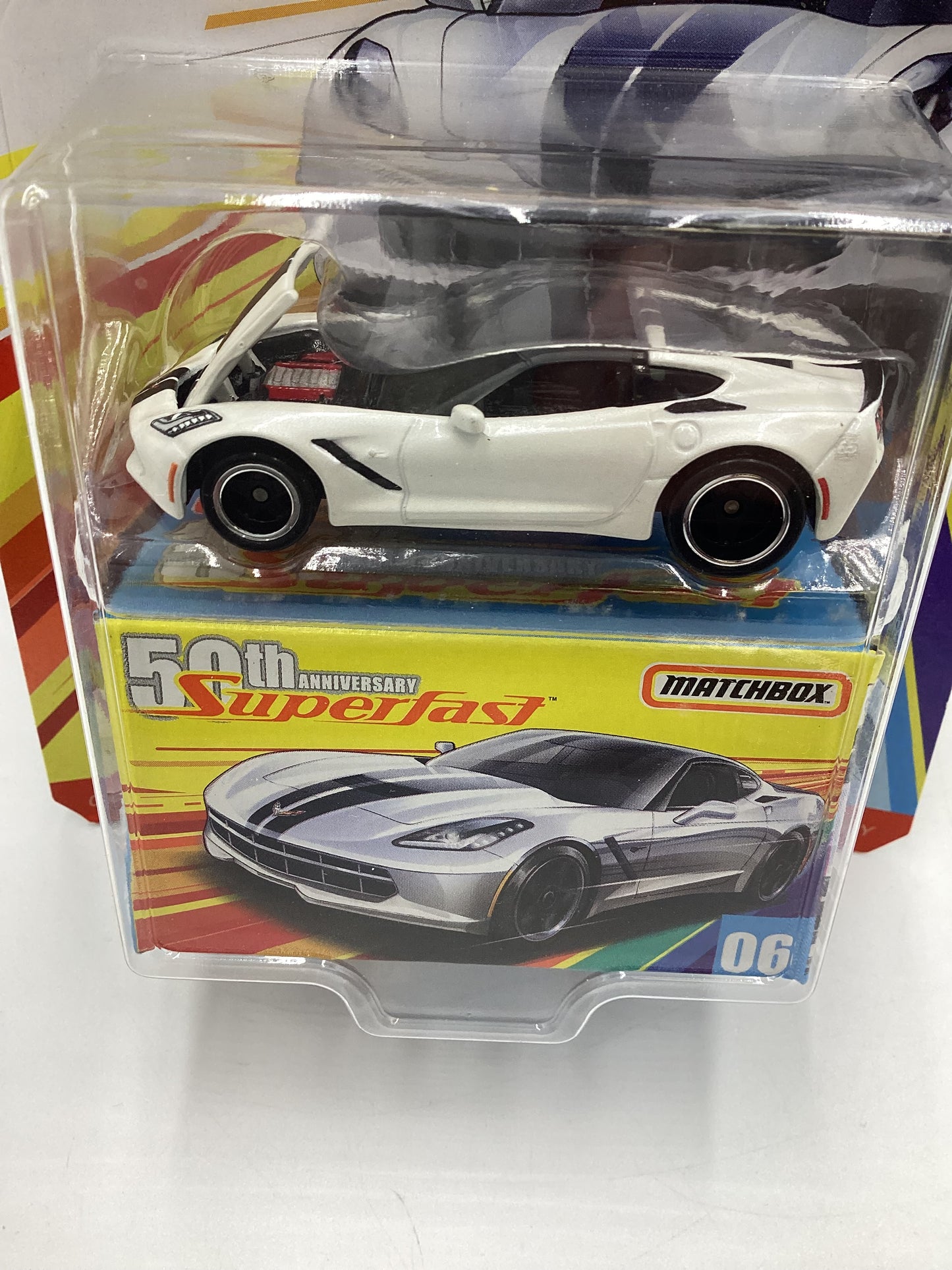 Matchbox 50th Anniversary Superfast #6 16 Corvette Stingray White 169C