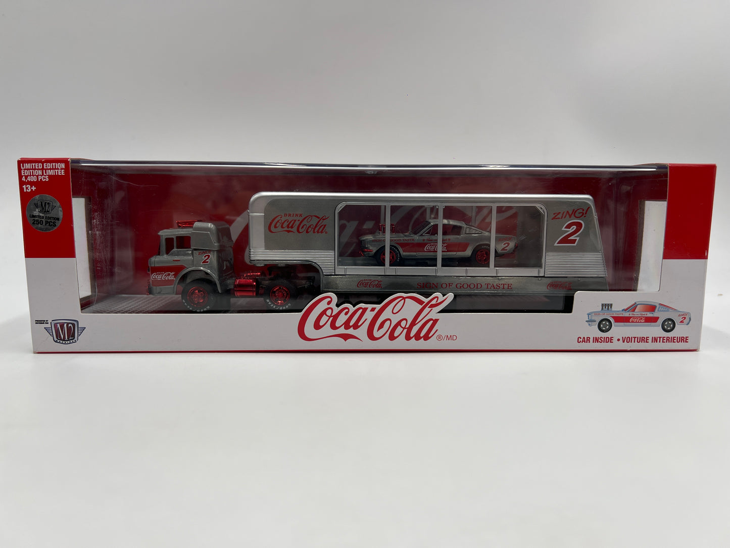 M2 Machines Auto Haulers RAW CHASE 1/250 Coca Cola 1966 Ford C-600 & 1966 Ford Mustang Fastback 2+2 RC02 VHTF